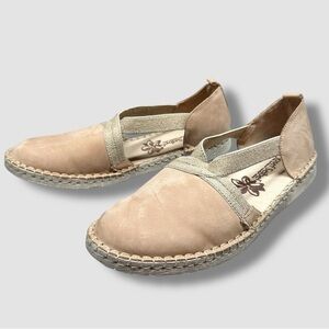 Josef Seibel Sofie Espadrille Suede Leather Flat Sandal Size EU 41 US 10-10.5